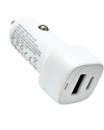  Автомобильное заряд. устр. Borofone BZ34B 1USB/1C 18W/20W белое