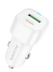 Автомобильное заряд. устр. Borofone BZ34B 1USB/1C 18W/20W белое