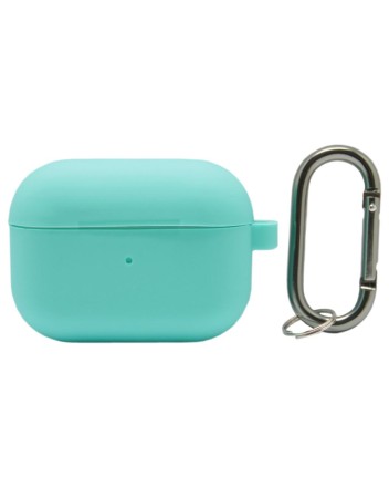  Силиконовый чехол для AirPods Pro 2 c карабином бирюзовый