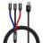 Кабель-зарядка Baseus Three Primary 3в1 Micro/Lightning/Type-C 30см (CAMLT-ASY01) 3.5A черный