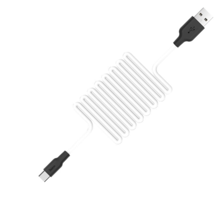  Usb Кабель-зарядка Type-C Hoco X21 Silicone 2.4A 1м мягкий силиконовый белый