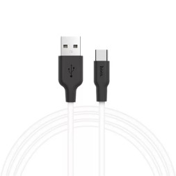 Usb Кабель-зарядка Type-C Hoco X21 Silicone 2.4A 1м мягкий силиконовый белый