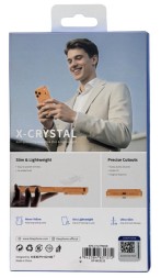 Накладка для i-Phone 17 Pro Max Keephone X-Crystal оранжево-прозрачный