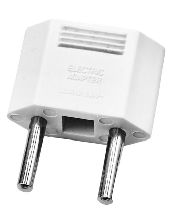  Переходник 2 pin плоский на 2 круглый Tefal белый
