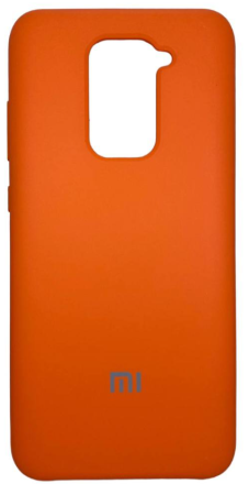  Накладка для Xiaomi Redmi Note 9 Silicone cover без логотипа оранжевая