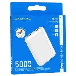 Powerbank Borofone BJ34 5000mAh 2USB 2A белый