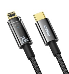 Кабель-зарядка Type-C на Lightning Baseus Explorer 2м (CATS000101) 20W черный
