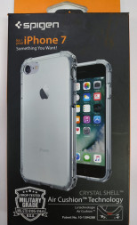 Чехол Spigen для i-Phone 7 Crystal Shell, дымно-кристальный  (042CS20307)