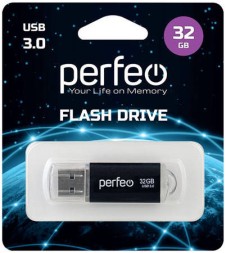 3.0 USB флеш накопитель Perfeo 32GB C14 чёрный