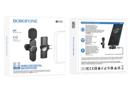 Беспроводной микрофон Borofone BFK12 петличка/Type-C черный