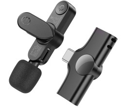 Беспроводной микрофон Borofone BFK12 петличка/Type-C черный