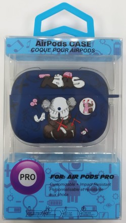  Силиконовый светящийся в темноте чехол для AirPods Pro Luxo Kaws рисунок №2