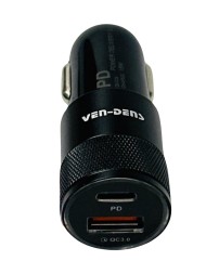 Автомобильное заряд. устр. Ven-Dens CC009 USB/USB-C 18W/20W черное