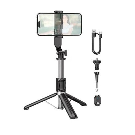  Монопод с пультом ДУ Borofone BY12 BT4.0/4.5"-7"/1.27м черный