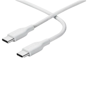  Кабель-зарядка Type-C на Type-C Pitaka Flex Braided 60W (B2304) 1.26м белый