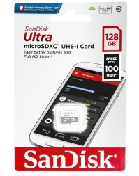 micro SDXC карта памяти SanDisk 128GB Class10 UHS-1 Ultra 100MB/s без ад. (SDSQUNR-128G-GN6MN)
