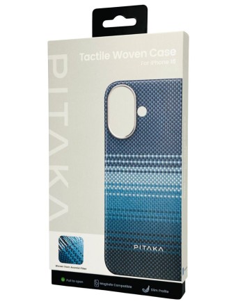  Накладка для i-Phone 16 6.1&quot; Pitaka Tactile Woven case (Moonrise)