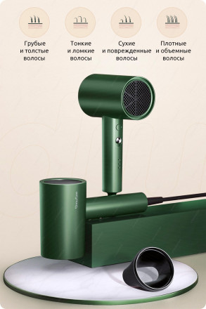 Фен для Волос Xiaomi Showsee Hair Dryer A5-R/A5-G зеленый
