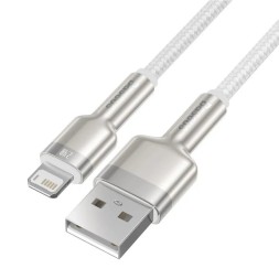 Usb Кабель-зарядка Lightning Baseus Cafule Metal 2м (CALJK-B02) 2.4A белый