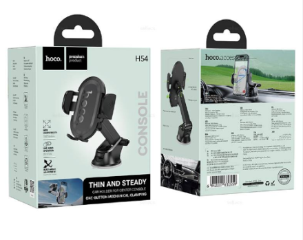  Держатель в автомобиль на торпеду Hoco H54 с зажимом чёрный