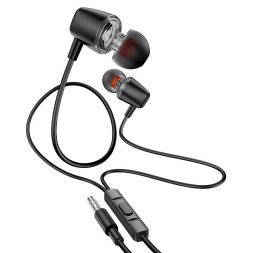 Наушники с микрофоном Hoco M107 1.2м черные