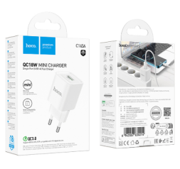 Сетевое зар. устр. Hoco C145A 1USB белое