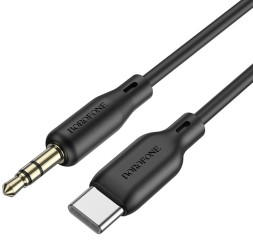 Кабель-переходник Borofone BL18 Type-C (папа) на AUX 3.5мм (папа) 1м черный