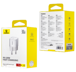 Сетевое зар. устр. Baseus GaN5S Fast Charger 1C 30W P10162504213-00 белое