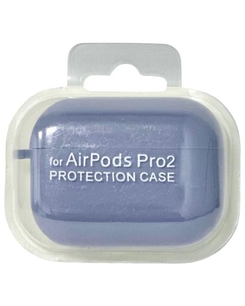  Силиконовый чехол для AirPods Pro 2 c карабином лавандово-серый