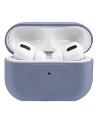 Силиконовый чехол для AirPods Pro 2 c карабином лавандово-серый