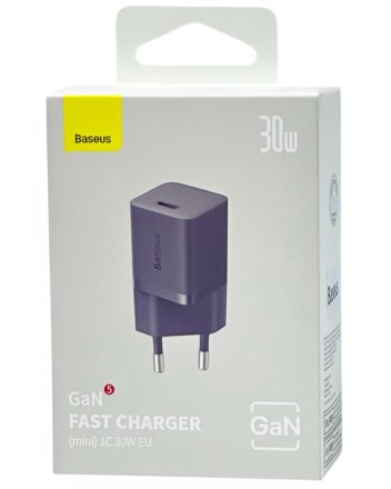 Сетевое зар. устр. Baseus GaN5 Fast Charger (mini) 1C 30W CCGN070705 фиолетовое