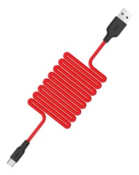 Usb Кабель-зарядка Type-C Hoco X21 Silicone 2.4A 1м мягкий силиконовый красный