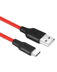 Usb Кабель-зарядка Type-C Hoco X21 Silicone 2.4A 1м мягкий силиконовый красный