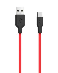 Usb Кабель-зарядка Type-C Hoco X21 Silicone 2.4A 1м мягкий силиконовый красный