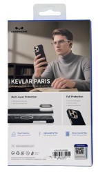 Накладка для i-Phone 16 Pro Max Keephone Kevlar Paris MagSnap синий