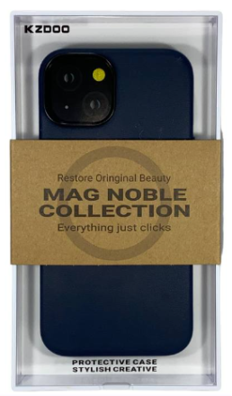  Накладка для i-Phone 14 K-Doo Mag Noble кожаная синяя