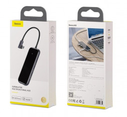 USB-C хаб Baseus 4USB/1USB-C (CAHUB-JZ0G) серый