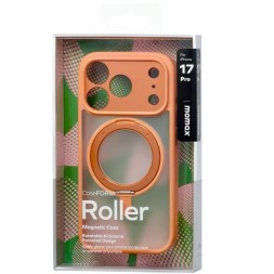 Накладка для i-Phone 17 Pro Momax Roller Magsafe с подставкой оранжевый