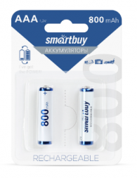 Аккумулятор NiMh Smartbuy AAA/2BL 800 mAh (24/240) (SBBR-3A02BL800)
