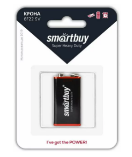  Батарейка солевая крона Smartbuy 6F22/1B (12/240) SBBZ-9V01B