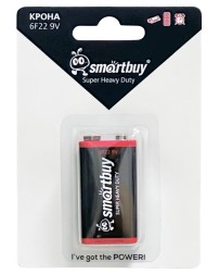 Батарейка солевая крона Smartbuy 6F22/1B (12/240) SBBZ-9V01B