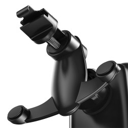 Держатель в автомобиль в воздуховод c беспроводной зарядкой Baseus Rock-solid (WXHW01-01) чёрный