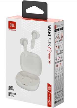  Беспроводные наушники TWS JBL Wave Flex белые