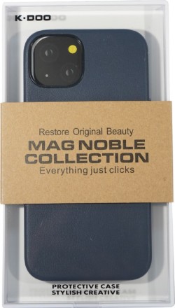  Накладка для i-Phone 13 K-Doo Mag Noble кожаная синяя