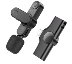 Беспроводной микрофон Borofone BFK12 петличка/Lightning черный