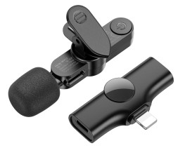 Беспроводной микрофон Borofone BFK12 петличка/Lightning черный