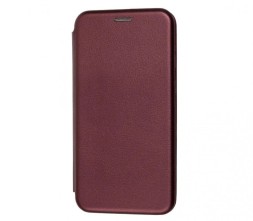 Чехол-книжка Xiaomi redmi Note 11 5G Fashion Case кожаная боковая бордовая