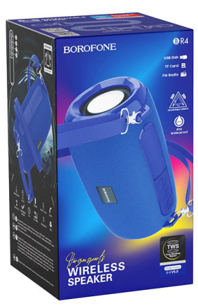  Bluetooth колонка Borofone BR4 Horizon sports IPX5 TWS V5.0 синий