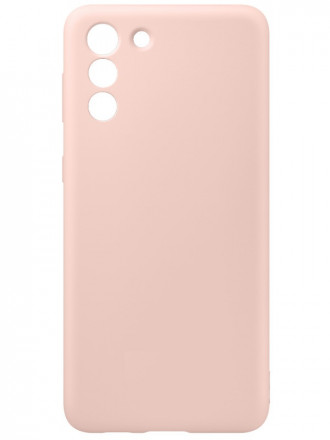 Накладка для Samsung Galaxy S21FE Silicone cover без логотипа пудро