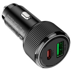 Автомобильное заряд. устр. Hoco NZ14A 1USB/1C 38W черный